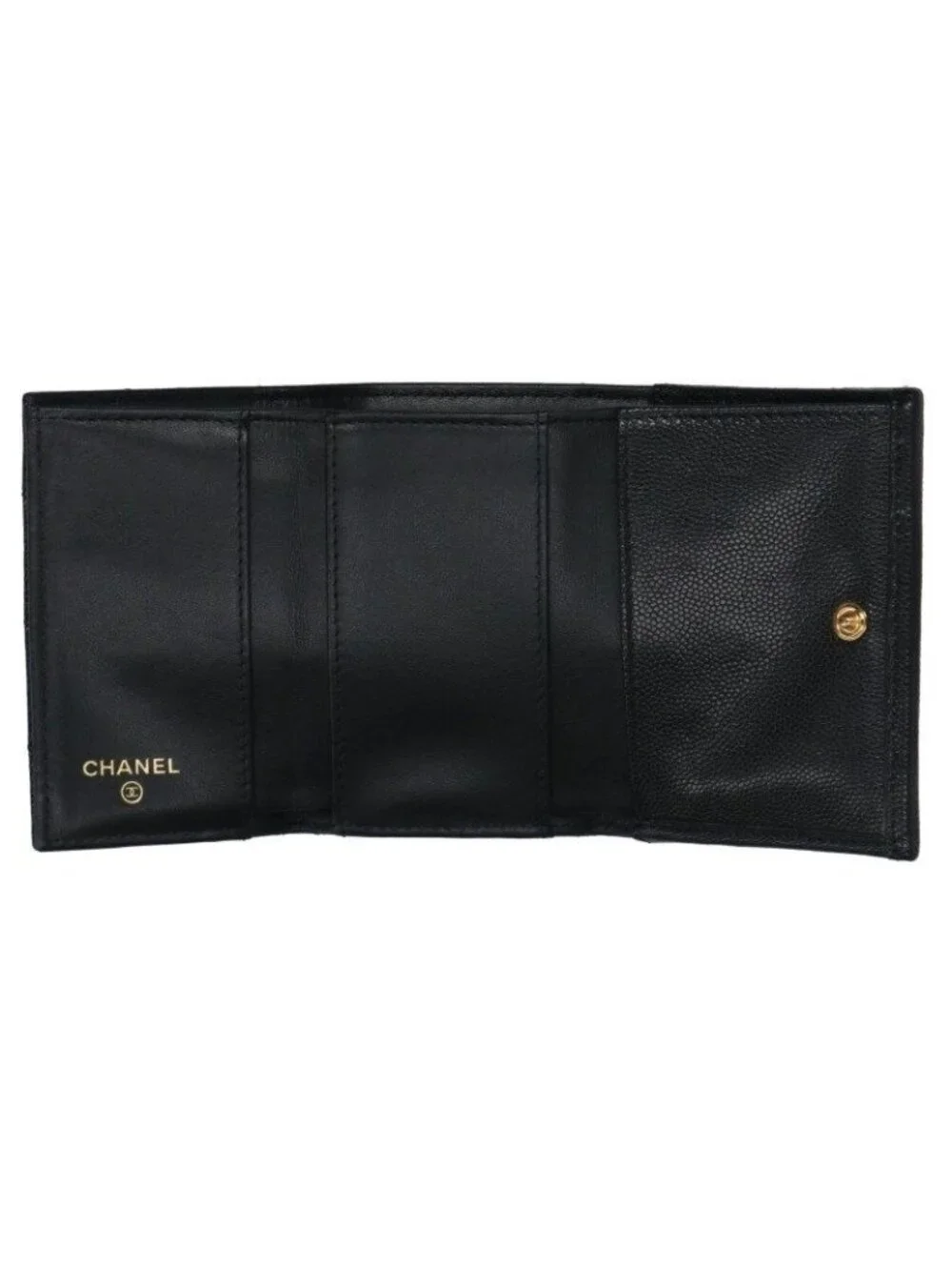 Chanel CC Logo Quilted Compact Wallet